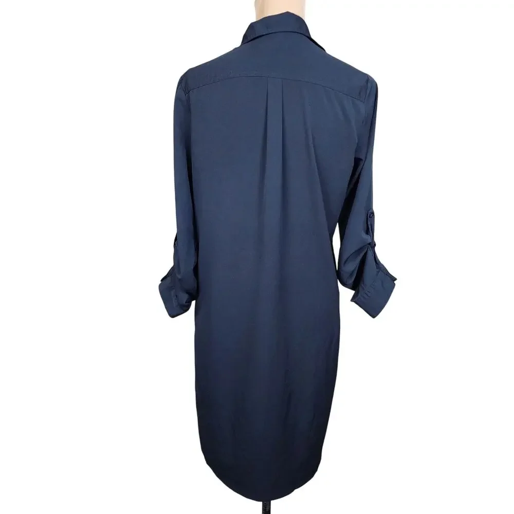 Banana Republic Size 8 Navy Blue Work Dress - Picture 2 of 7